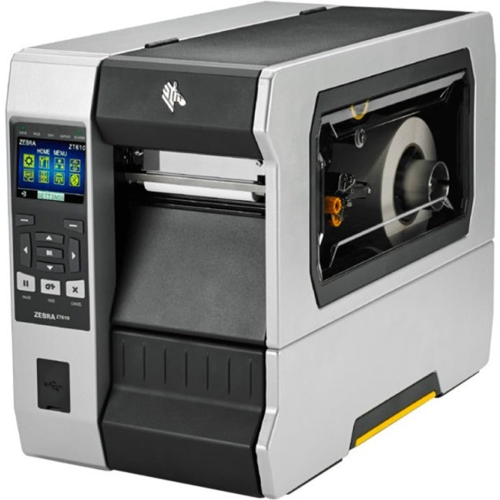 Zebra ZT61042-T110100Z ZT610, 4'', 203 dpi, US Cord, Serial, USB, Gigabit Ethernet, Bluetooth 4.0, USB Host, Cutter, Color, ZPL