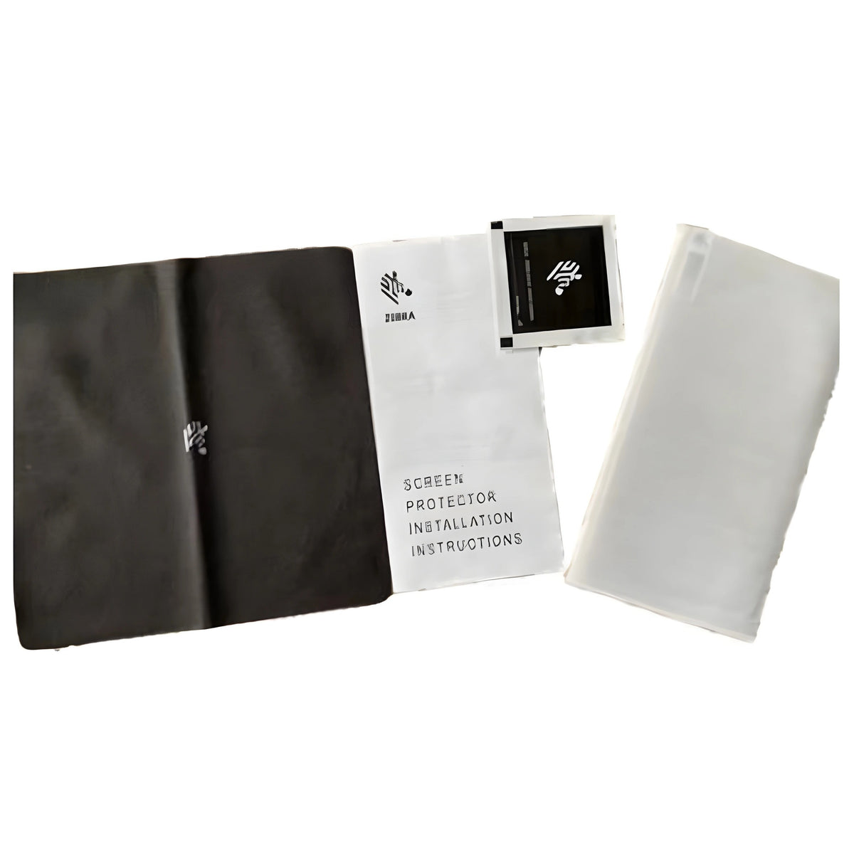Zebra SG-EM45-SCRNPT1-1 EM45 SCREEN PROTECTOR 1-PACK Tempered Glass Screen Protector. Includes alcohol wipes, cleaning cloth, and