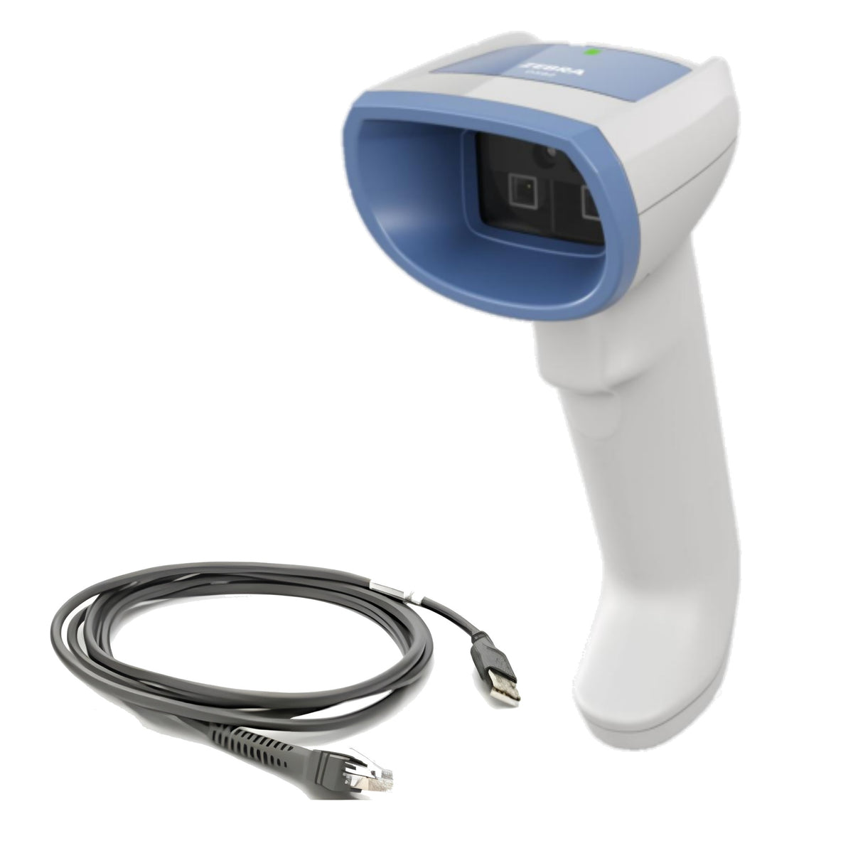 Zebra DS8208-HCBU2104ZVW DS8208-HC White Vibration USB KIT: DS8208-HC4000BVZWW Scanner, CBA-U21-S07ZBR Shielded USB Cable