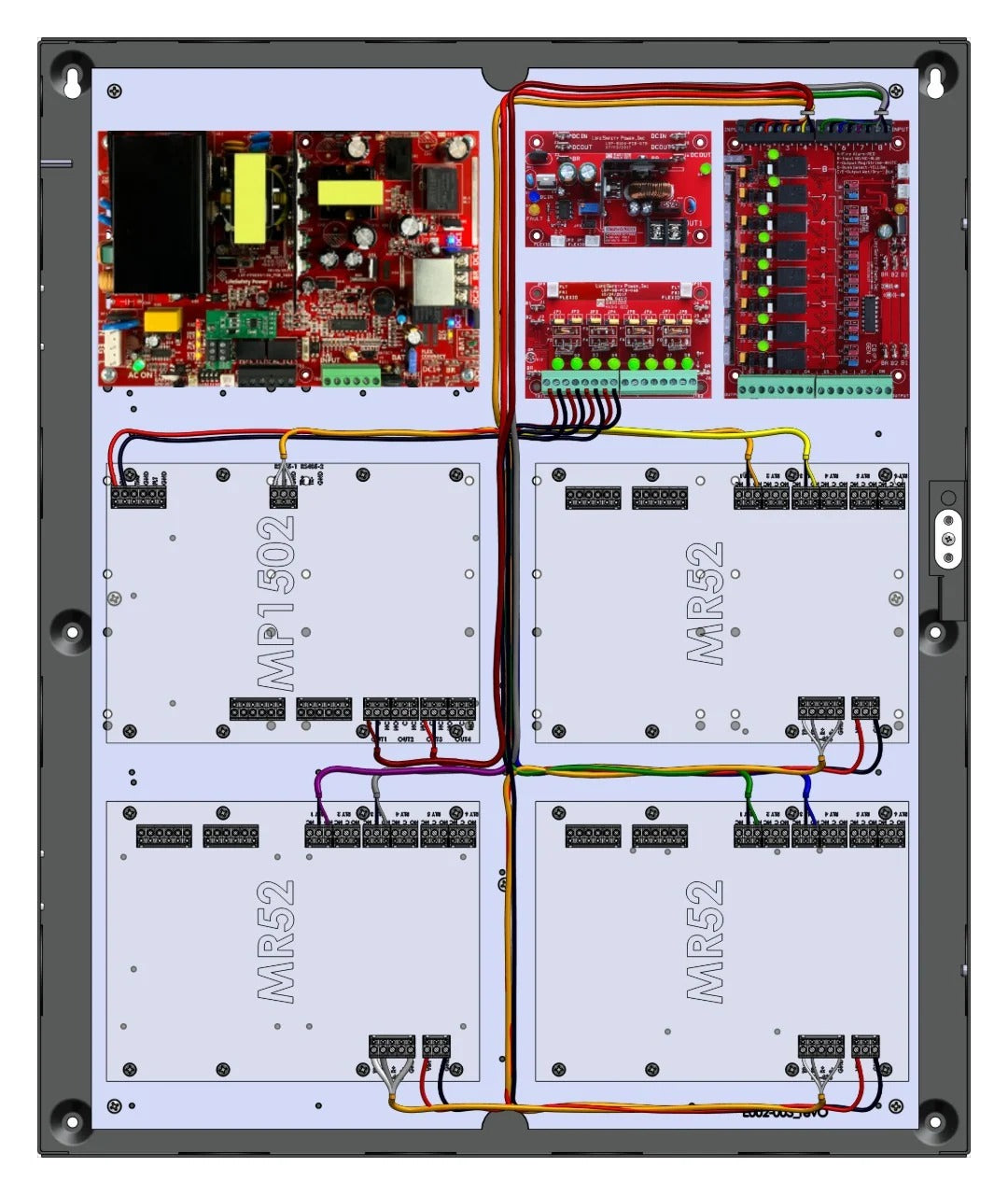 LifeSafety Power FPO150-B100C8D8PE4M/T8-A 150W Dual Voltage, 120 VAC 8 Relay Lock Outputs 8 Auxiliary Outputs