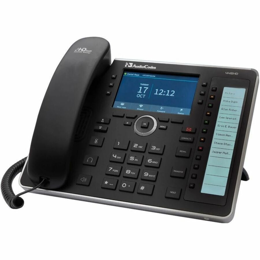 AudioCodes TEAMS-C456HD-DBW-TAA Teams C456HD TAA IP-Phone PoE GbE black with integrated BT and Dual Band Wi-Fi 6 2 Ethernet 10/100/1000 ports