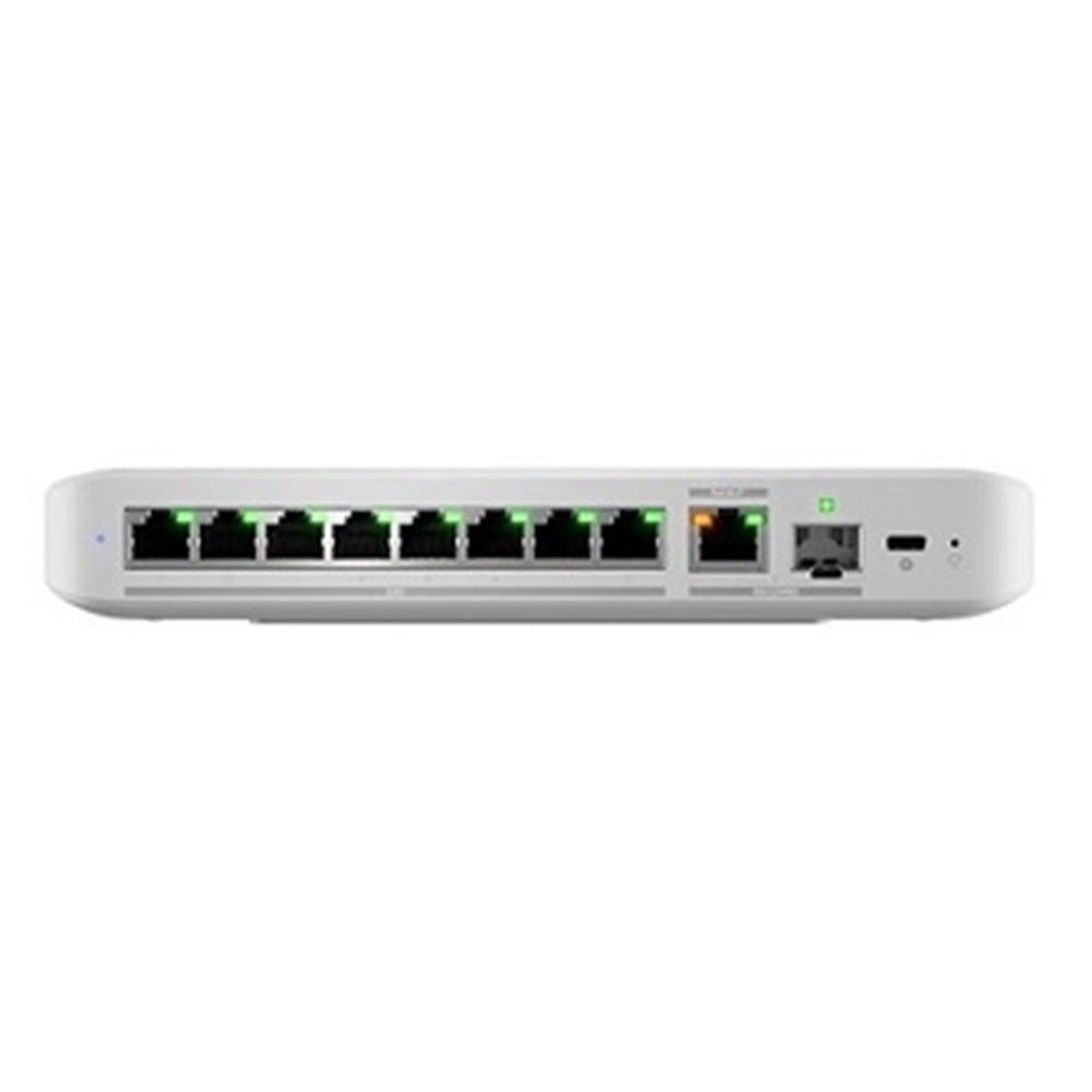 Ubiquiti USW-FLEX-2.5G-8 Flexible, 8-port 2.5 GbE switch with a 10 GbE RJ45/SFP+ combination uplink port that can be powered with a