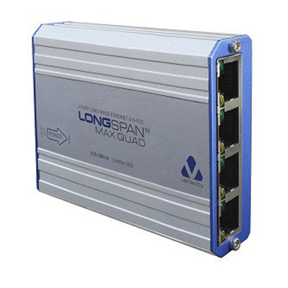 Veracity VLS-LSM-C4 LONGSPAN MAX QUAD. 4 Channel, Hi-Power, up to 90W long-range Ethernet & POE extender