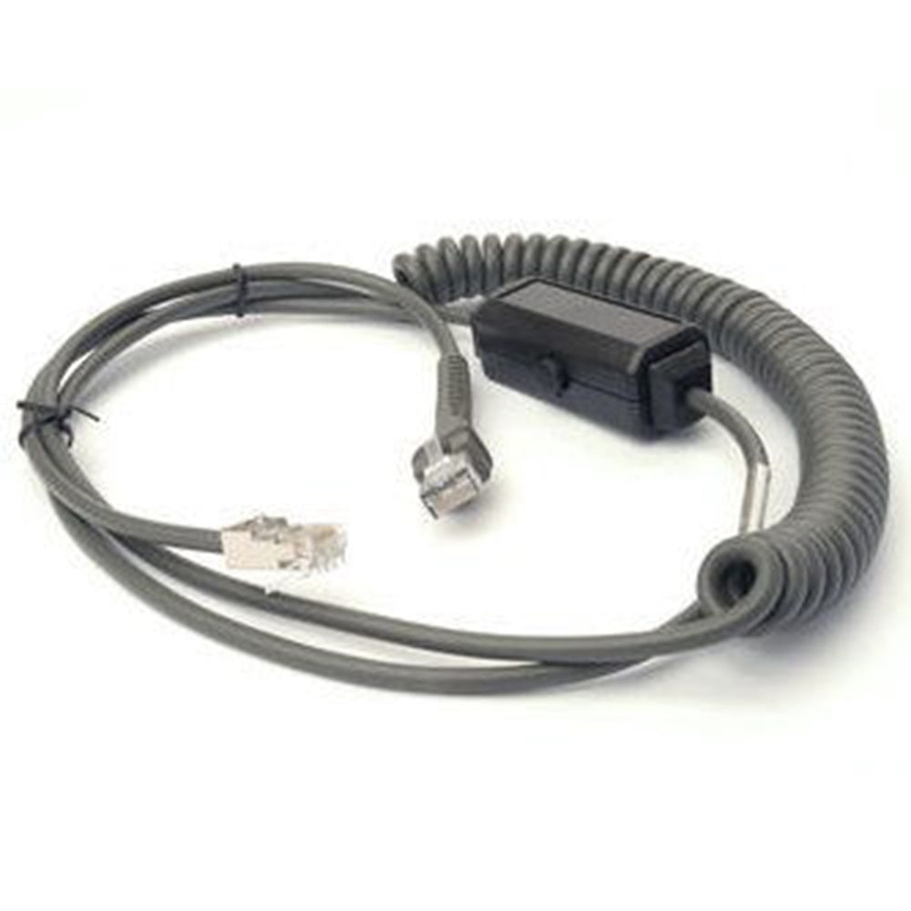 Zebra CBA-R28-C09ZAR Cable, RS232, 9ft. 2.8m Coiled, Verifone Ruby.