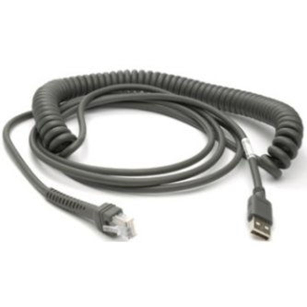 Zebra CBA-U29-C15ZBR Cbau29C15Zbr Cable - Shielded Usb: Series A Connector, 15Ft. (4.6M), Coiled.