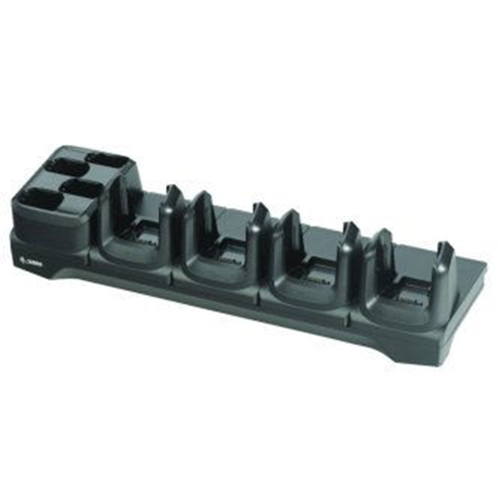 Zebra CRD-MC33-4SC4BC-01 4-Slot Charge Only Cradle With 4-Slot Spare Battery Charger, Charges Up To 4 Devices And Up To 4 Spare
