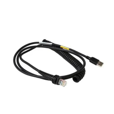 Honeywell Scanning & Mobility CBL-500-500-C00 Cable: USB, black, Type A, 5m (16.4ft), coiled, 5V host power.