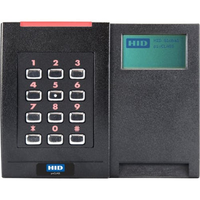 HID 923NPPNEK0033N Rdr, Rkcl40-P, Pivclass, Se E, Cont Lcd, Lf Off, Hf Std/Sio/Seos/Fips/Cak/Pki, 485Hdx, Pig, Blk, Std-1, Led