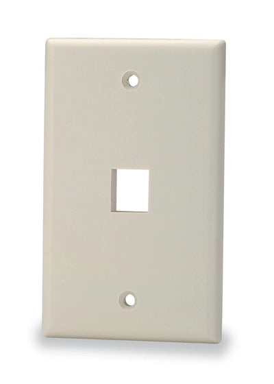 Signamax SKF-1P 1-Port Plastic Keystone Wall-mount Phone Plate, Light Ivory