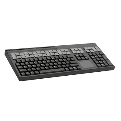 Cherry G86-71410EUADAA LPOS Black QWERTY MSR - Black 17" USB keyboard with 3-track magnetic stripe reader. US Intl 131 position key