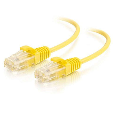 CablesToGo 01170 1ft/0.3m Cat6 Cable UTP Slim 28awg Ylw
