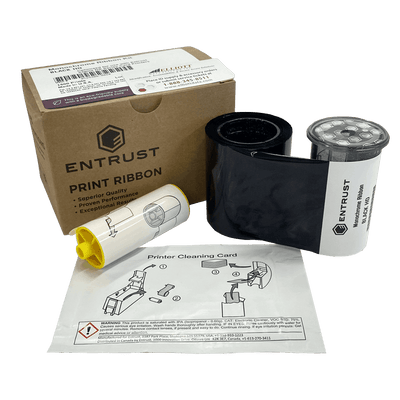 Entrust 525900-002 Monochrome Ribbon Kit Black, High Density