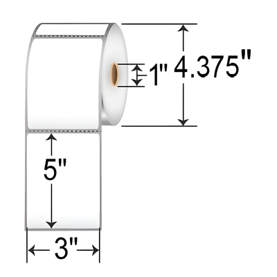 Sato SG15LT-10219 GoPack 3 x 5, 1.5-ID 4.375-OD WOUND OUT, PERF 4RL/CTN SR15LT-10146 & 2RL/CTN SW05-B-89110 SATO-Transfer 200P