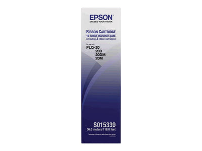 Epson C13S015339 Ribbon Cartridge for PLQ-20, Box of 3 Ribbons
