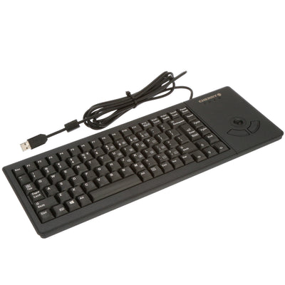 Cherry G84-5400LUMEU-2 XS Trackball Keyboard Black, USB interface US Int'l 88 Key layout, Programmable keys, Optical Trackball