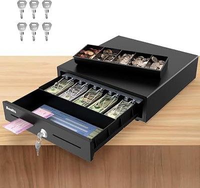 APG Cash Drawer T237A-BL1616 Series 100,Black Front,16X16,Vta Till,Epson/Star High 24V I/F