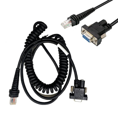 Honeywell Scanning & Mobility CBL-020-500-C00 Cable: 16.4 Foot, RS232, Black, DB9 Female, Coiled, 5V Ext Power