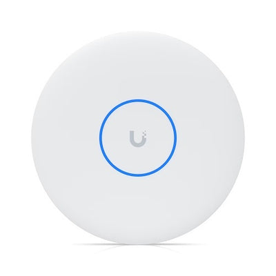 Ubiquiti U7-PRO-XGS Ceiling-mounted 8-stream WiFi 7 AP with dedicated spectral scanning radio and 10/5/2.5/1 GbE support.