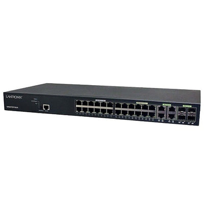 Transition Networks SM24TBT4SA Managed switch with 24 (10/100/1000BASE-T) ports with 16 PoE+ ports and 8 PoE++ ports & 4 Combo 100/1000