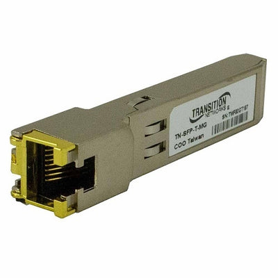 Transition Networks TN-SFP-T-MG TRANSCEIVER- SFP, SGMII, 10/100/1000Base-T. RJ-45, 3.3V.