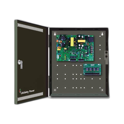 LifeSafety Power FPO150-B1502D8PM8NLCE6M/P8-A 150W power supply, 12A/12V or 6A/24V 8 DC auxiliary outputs class 2 power limited at 2.5A per output, each