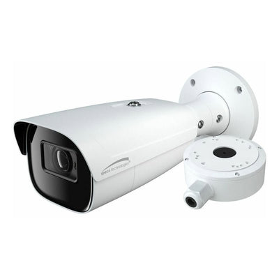 Speco Technologies O8B9M 8MP H.265 NDAA IP Bullet Camera with Advanced Analytics and Junction Box, White