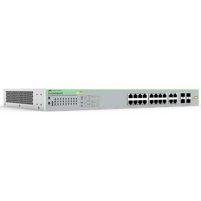 Hanwha HV-IGS950/20PS-910 16 port Gigabit Websmart PoE+ switch, 4 x SFP uplink ports, 370W total power budget, no WAVE integration