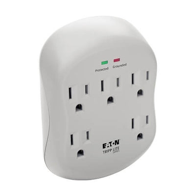Eaton SK5TEL-0 Tripp Lite Series Protect It! 5-Outlet Surge Protector, Direct Plug-In, 1080 Joules, 1-Line RJ11 Protection