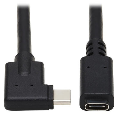 Eaton U421-20N-G2-RA Tripp Lite Series USB-C Extension Cable (M/F) - USB 3.2 Gen 2 (10Gbps), Thunderbolt 3 Compatible, Right-Angle