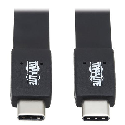 Eaton U420-003-G2-FL Tripp Lite Series USB-C Flat Cable (M/M) - USB 3.2 Gen 2 (10 Gbps), Thunderbolt 3 Compatible, 3 ft. (0.91 m)
