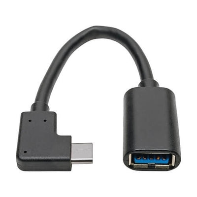 Eaton U428-06N-F-CRA Tripp Lite Series USB-C to USB-A Adapter (M/F), Right-Angle C, USB 3.2 Gen 1 (5 Gbps), Thunderbolt 3