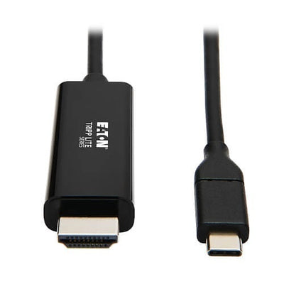 Eaton U444-009-H4K6BE Tripp Lite Series USB-C to HDMI Adapter Cable (M/M), 4K 60 Hz, 4:4:4, Thunderbolt 3 Compatible, Black, 9 ft.