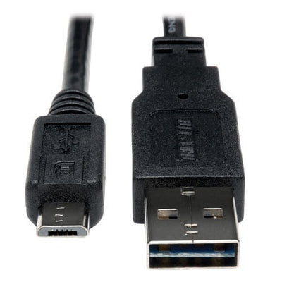 Eaton UR050-003 Tripp Lite Series Universal Reversible USB 2.0 Cable (Reversible A to 5Pin Micro B M/M), 3 ft. (0.91 m)