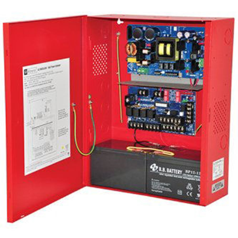 Altronix AL1002ULADA NAC Power Supply, 2 Class A or 4 Class B Outputs, 24VDC @ 10A, 120VAC, Red BC400 Enclosure