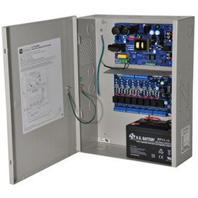 Altronix AL1012ULACMCB Access Power Controller w/ Power Supply/Charger, 8 PTC Class 2 Relay Outputs, 12VDC @ 10A, FAI, 115VAC, BC400