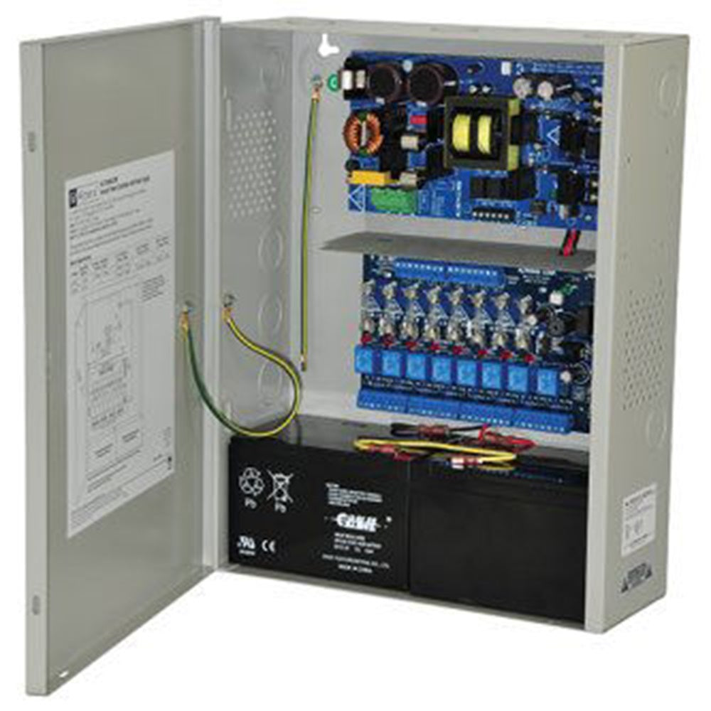 Altronix AL1024ULACM Access Power Controller w/ Power Supply/Charger, 8 Fused Relay Outputs, 24VDC @ 10A, FAI, 115VAC, BC400