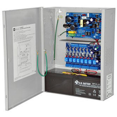 Altronix AL400ULACM Access Power Controller w/ Power Supply/Charger, 8 Fused Class 2 Relay Outputs, 12/24VDC @ 4A, FAI, 115VAC