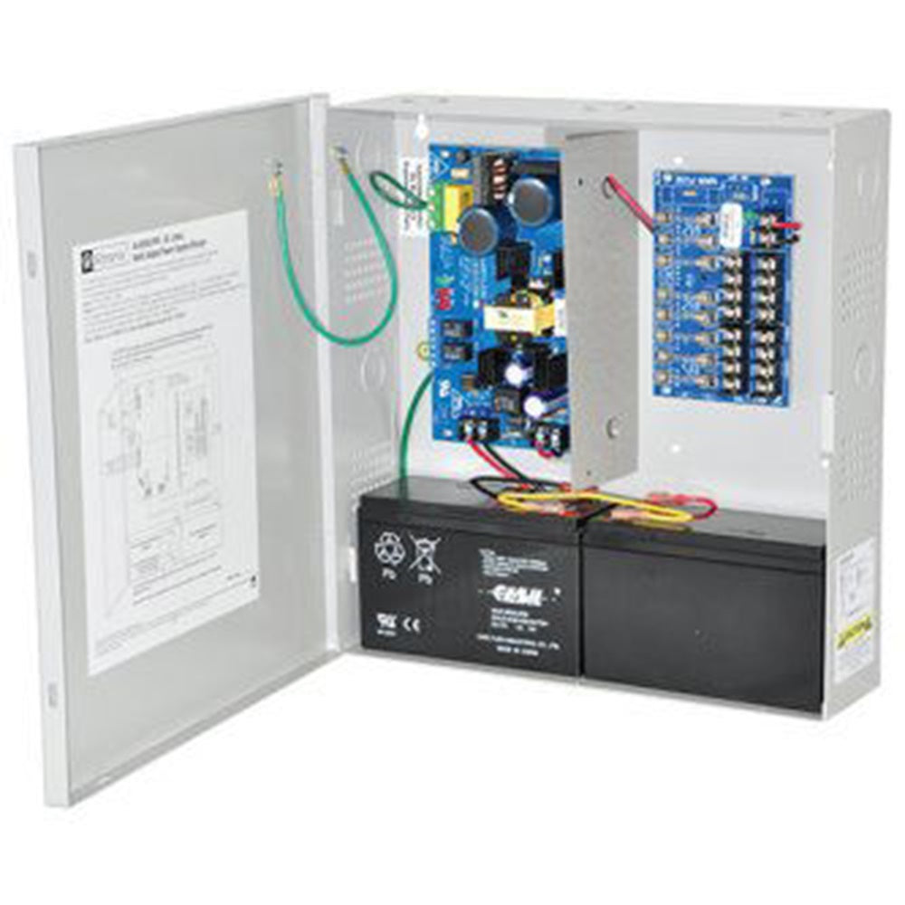 Altronix AL400ULPD8 Power Supply Charger, 8 Fused Outputs, 12/24VDC @ 4A, 115VAC, BC300 Enclosure