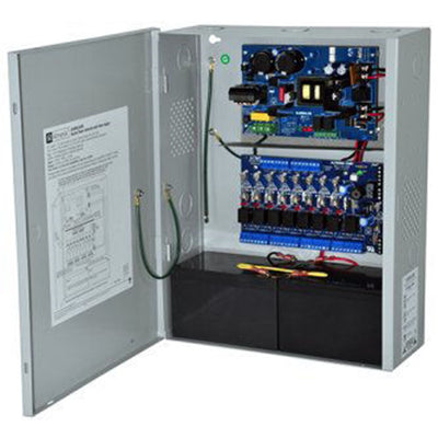 Altronix AL600ACM220 Access Power Controller w/ Power Supply/Charger, 8 Fused Relay Outputs, 12/24VDC @ 6A, FAI, 220VAC, BC400