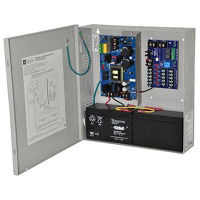 Altronix AL600ULM Access Power Distribution Module w/ Power Supply/Charger, 5 PTC Class 2 Outputs, 12/24VDC @ 6A, FAI, 115VAC