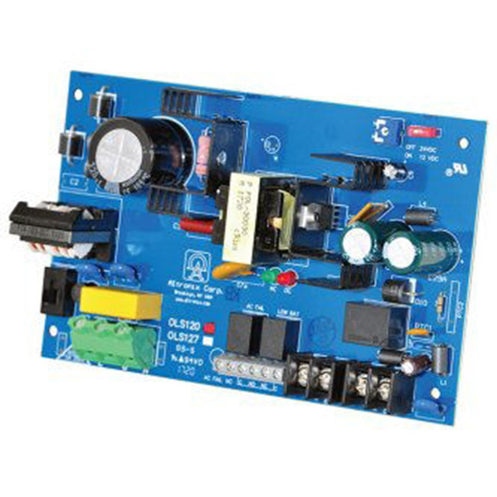 Altronix OLS120 Power Supply Charger, Single Output, 12/24VDC @ 4A, 115/230VAC, Board