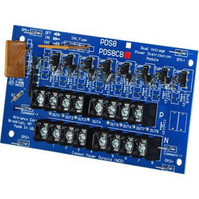 Altronix PDS8CB Dual Input Power Distribution Module, 8 PTC Outputs