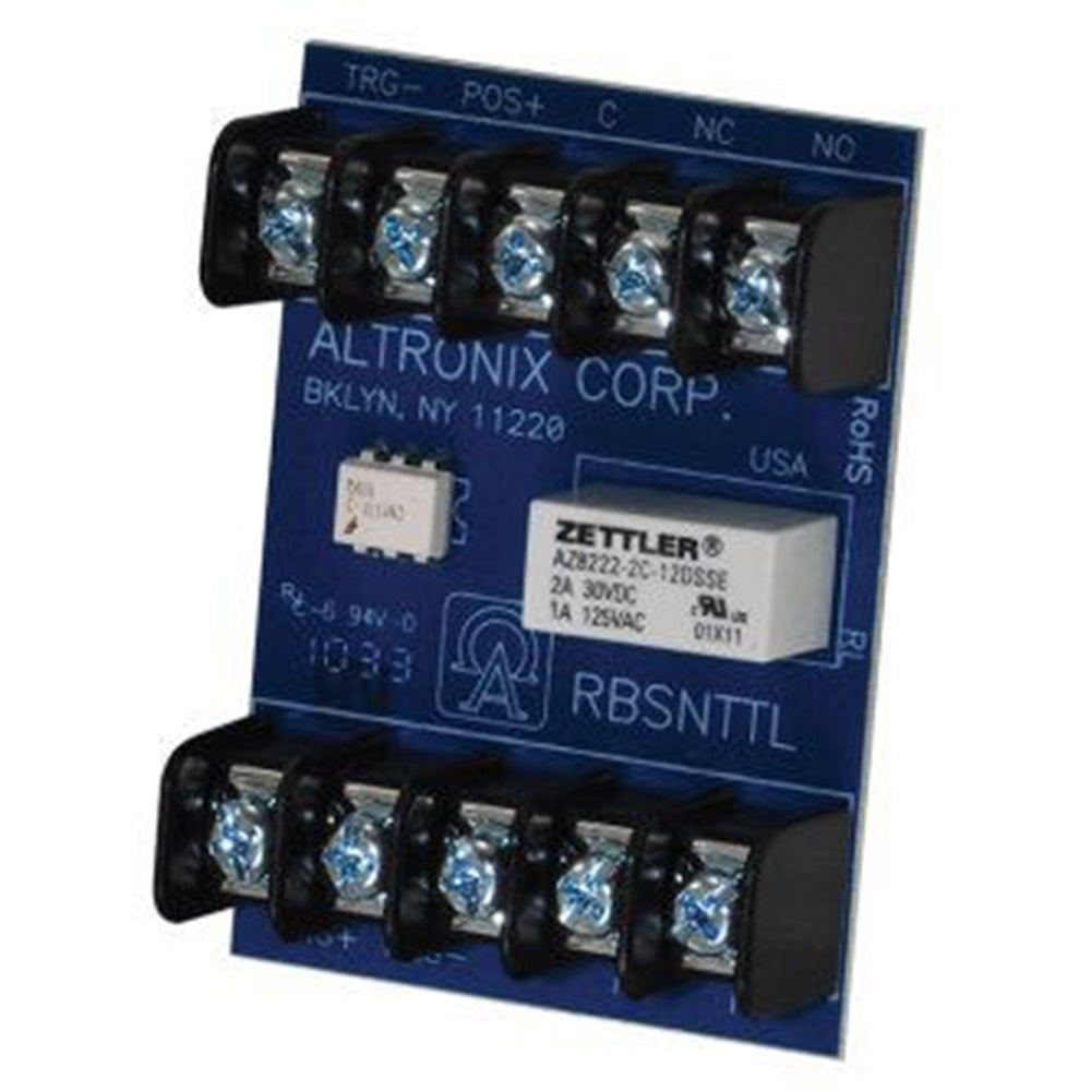 Altronix RBSNTTL Relay Module, Ultra Sensitive, 12/24VDC, DPDT Contacts @ 1A - 120VAC or 2A - 28VDC