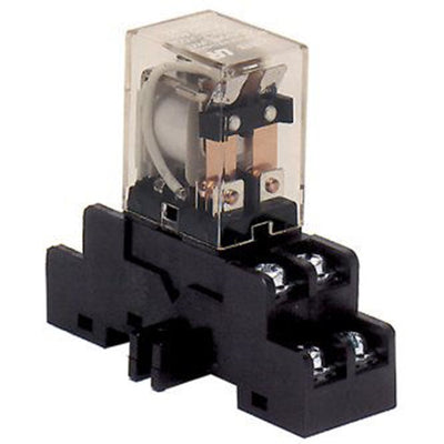 Altronix RDC24 Relay and Base Module, 24VDC, DPDT Contacts @ 10A - 220VAC/28VDC, DIN Rail Mountable