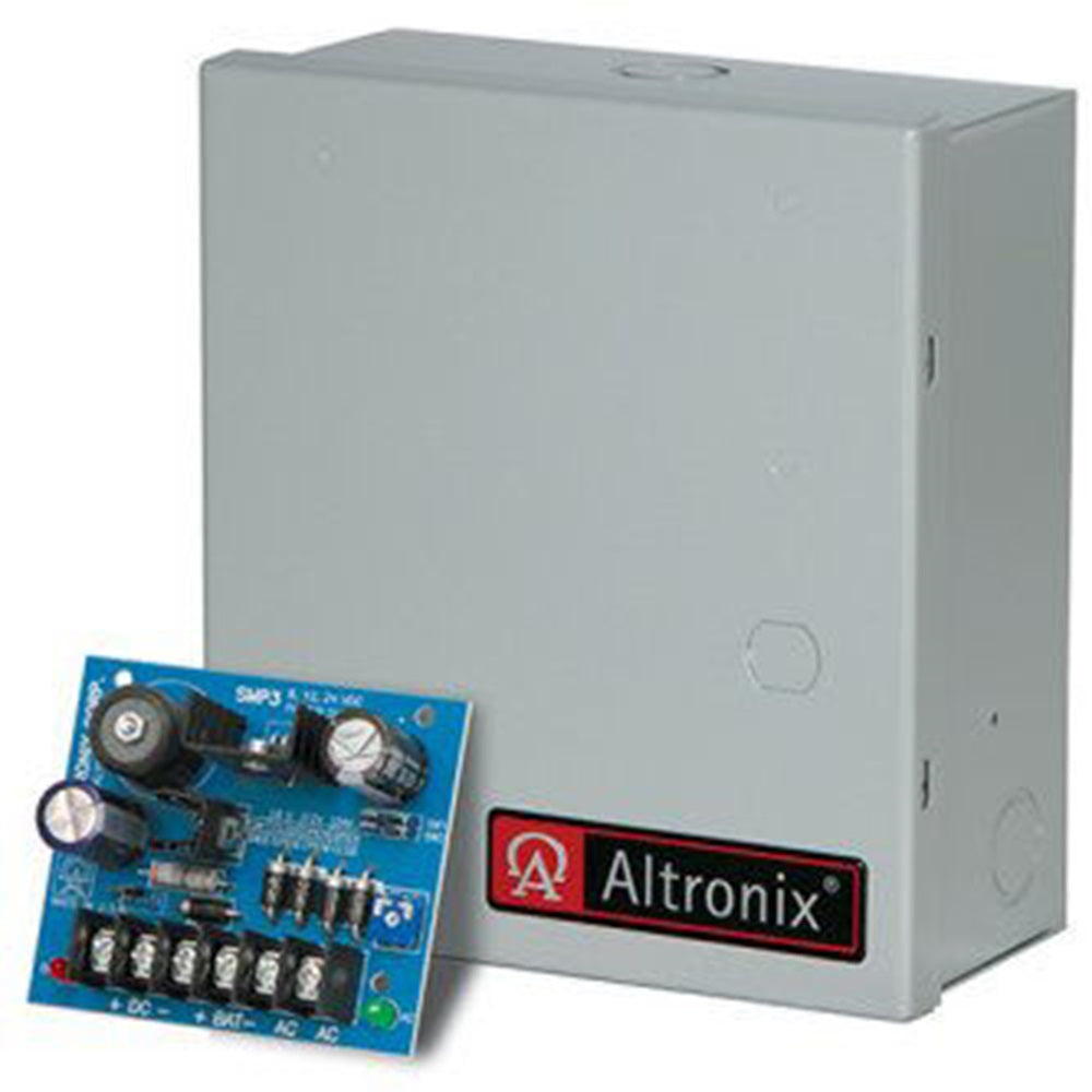 Altronix SMP3ET Power Supply Charger, Single Output, 6/12 @ 2.5A, 16-28VAC, BC100 Enclosure, includes TP1640