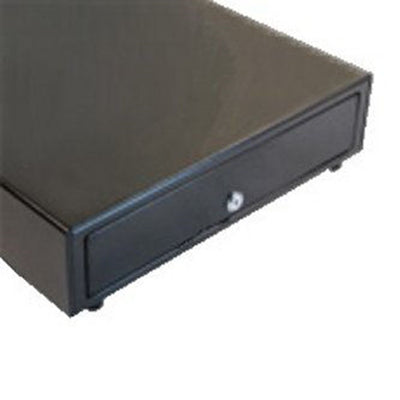 APG Cash Drawer VP320-BL1416 Vasario Cash Drawer, Black W/Omedia Slot