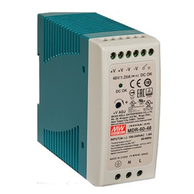 Barox PS-DIN-AC/48/60 power supplies for DIN rail, 85-264VAC, 120-370VDC, 60W