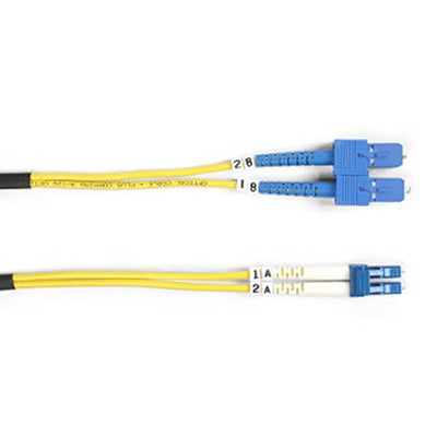 Black Box FOSM-001M-SCLC OS2 9/125 Singlemode Fiber Optic Patch Cable OFNR PVC SC-LC YL 1M