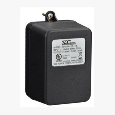 Radionix CX4010 Transformer, plug-in, 18V 22VA - For use in North America. 110 VAC primary voltage input. 18 VAC, 22 VA