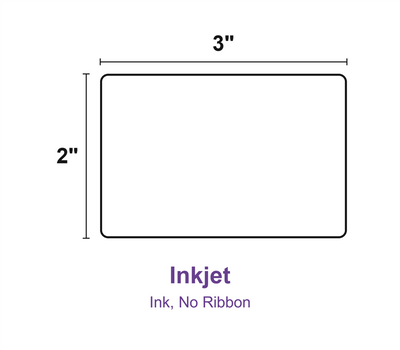 Epson C35MD004 Colorworks 3500/4000 Media - 3"x2" Premium Matte Label (die cut) - Box of 6 rolls (565 labels/roll)
